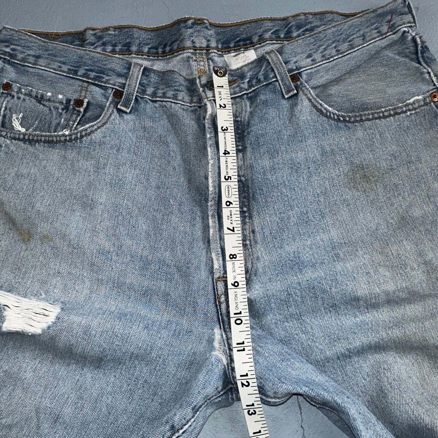 Levis 501 Vintage Y2K XX Straight Leg Jeans 90s Blue Light Wash 38x32 Act 37x30