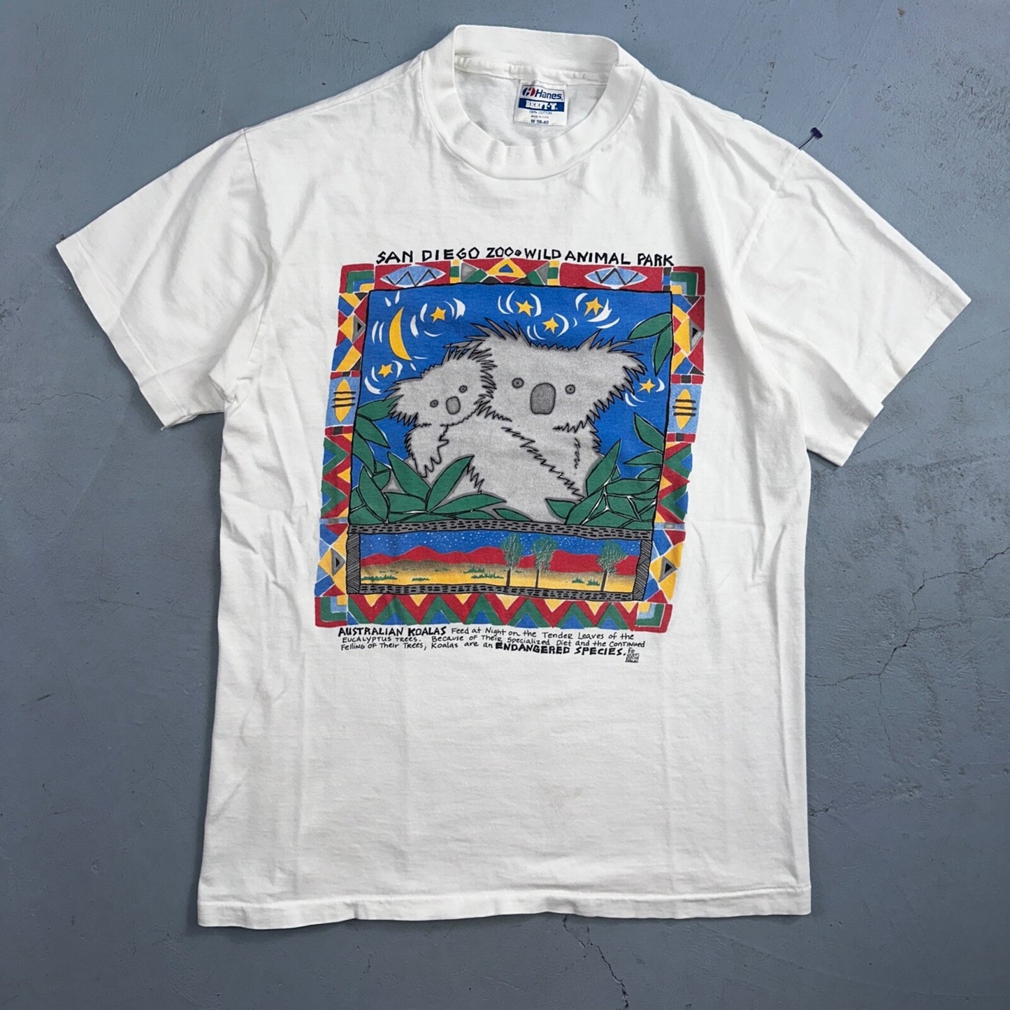 San Diego Zoo VTG T Shirt Koala Hanes Beefy Single Stitch California Graphic 80s