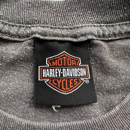 Harley Davidson USA Motorcycle Vintage Style T Shirt Kauai Hawaii Skulls