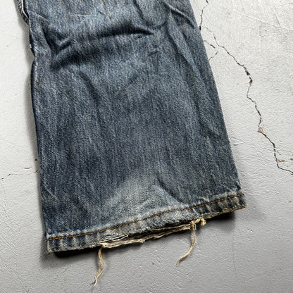 Levis 501 Vintage 90s UK XX Straight Leg Jeans 36x32 Blue Med Wash Act 33x30