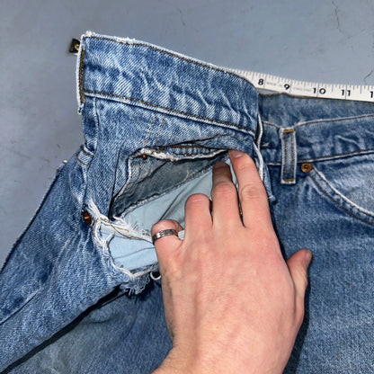 Levis 517 Vintage 80s USA Orange Tab Bootcut Flare Blue Worn Jeans Act 32x30