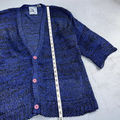 Visage Winter Womans Cardigan Knit Sweater Cozy 80s Active Winter Ramie Purple