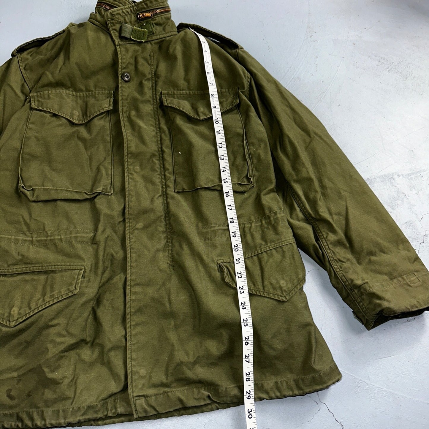 VTG US ARMY M-65 Field Jacket Coat Cold Weather Mans OG-107 Vietnam 70s 1970s