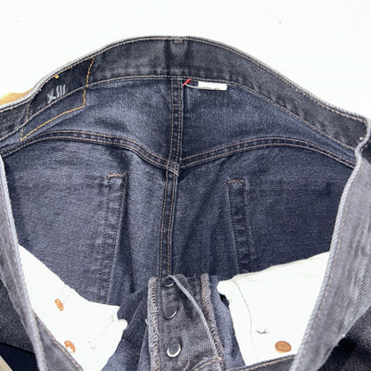 Levis 501 Vintage Y2K 90s XX Straight Leg Jeans Black Faded Wash 33x34 Act 32x33
