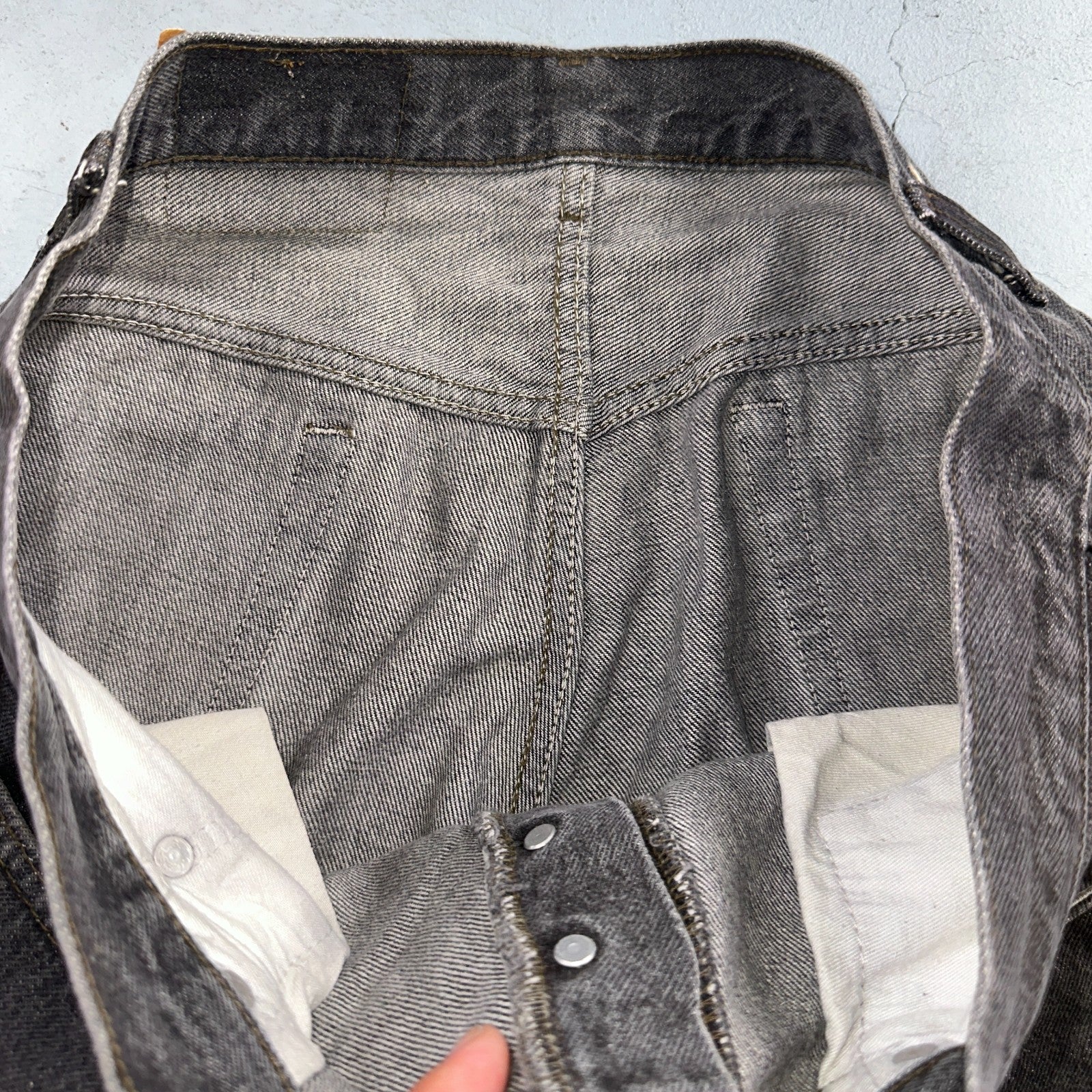 Levis 501 Vintage 80s USA XX Straight Leg Jeans Gray Light Wash 36x32 Act 34x30