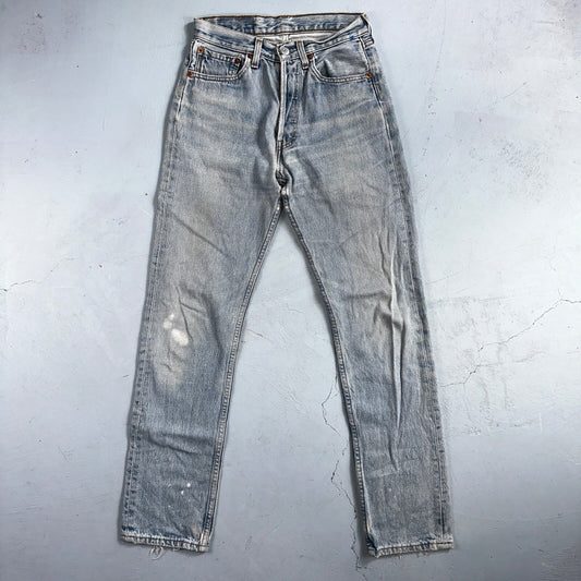 Levis 501 Vintage Y2K Europe Straight Leg Jeans 27x32 90s Light Wash Act 24x30