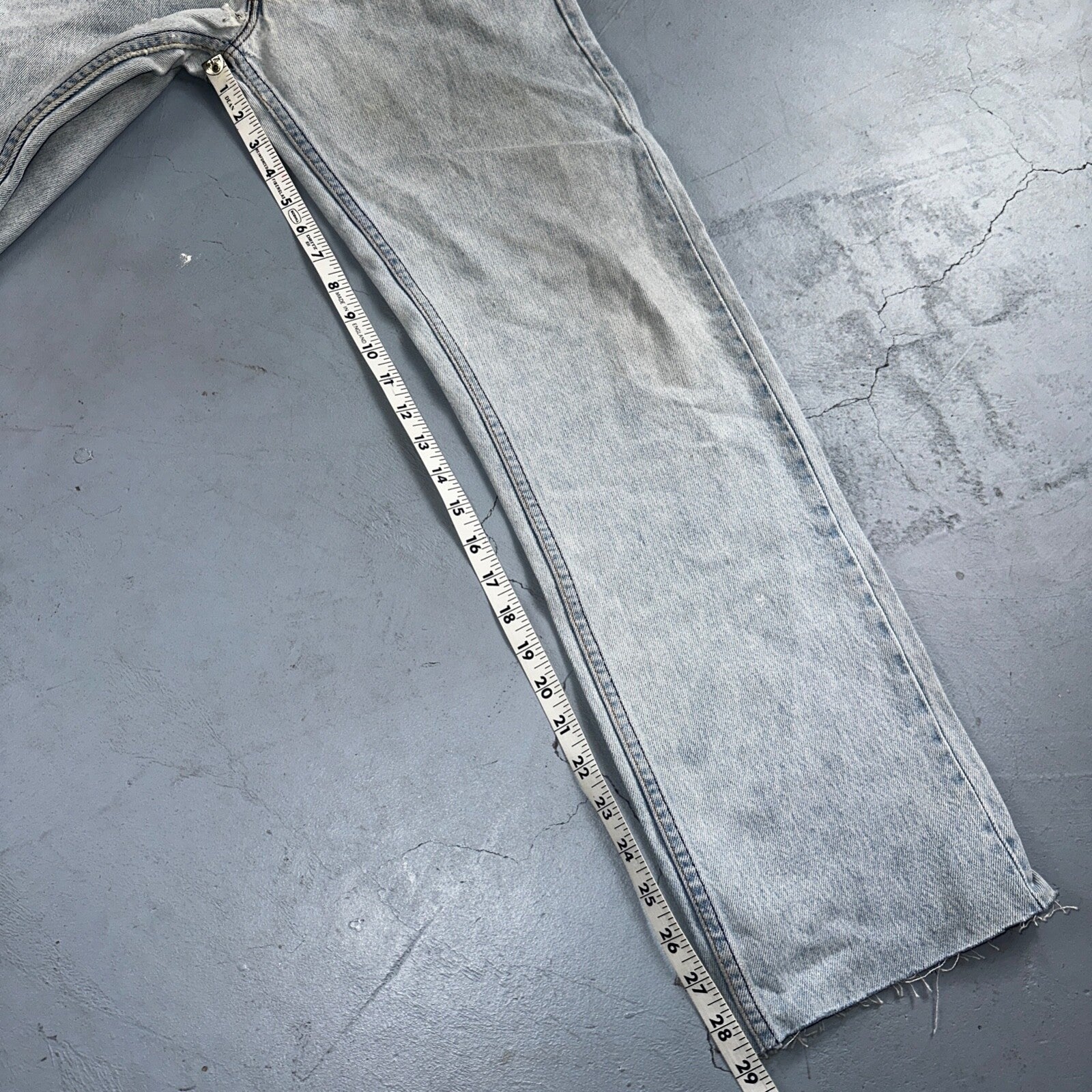Levis 501 Vintage 90s USA XX Straight Leg Jeans Blue Light Wash 30x34 Act 28x29