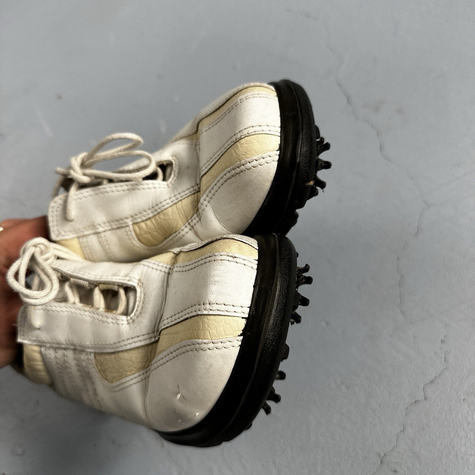 Ecco Shoes Womens 37 Soft Cleat Golf Sneakers Lace Up White Leather Comfort