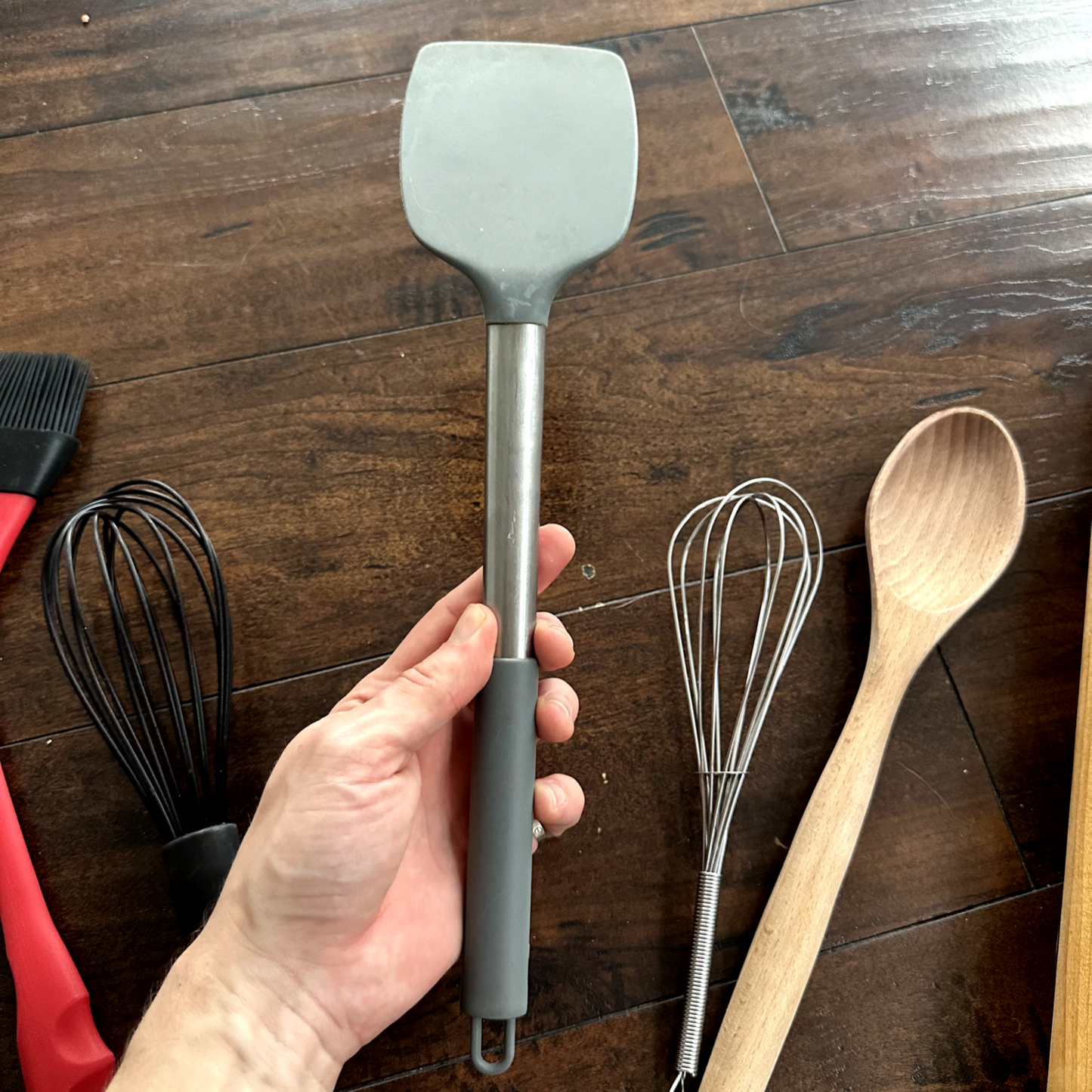 Kitchen Utensils Spatula Rolling Pin Wooden Spoon Mixing Spreading Glaze Lot Set