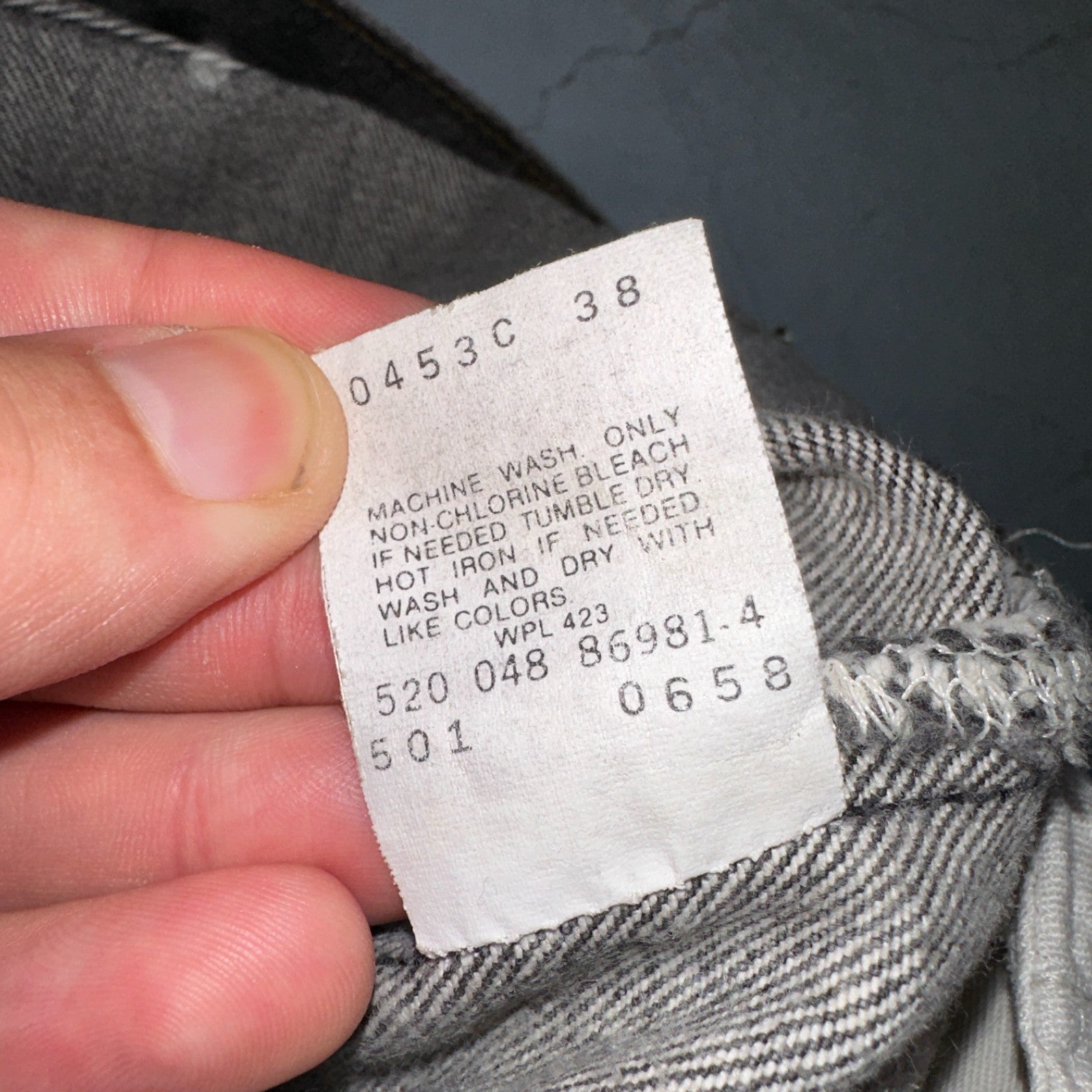 Levis 501 Vintage 80s USA XX Straight Leg Jeans Gray Light Wash 36x32 Act 34x30