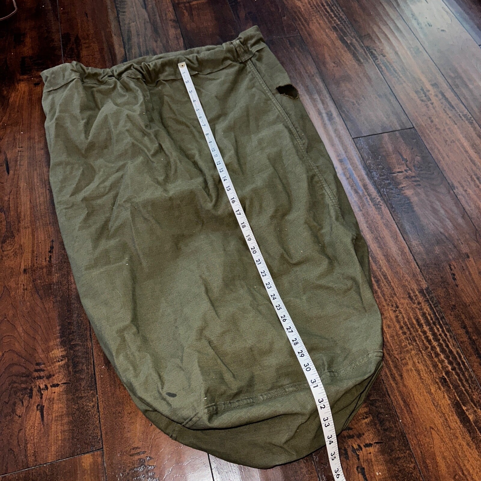 GENUINE MILITARY ISSUE US ARMY LAUNDRY OD GREEN LAUNDRY BAG USED POST WWII