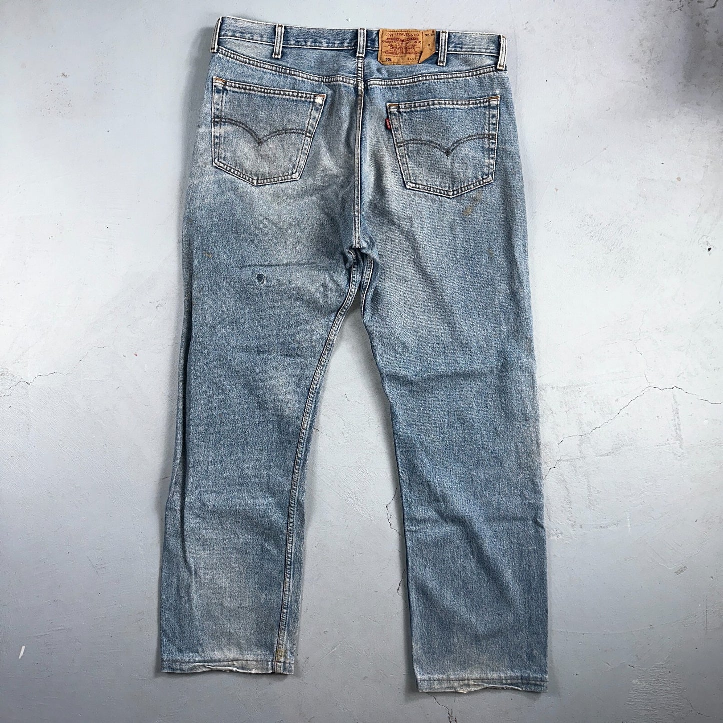 Levis 501 Vintage 90s XX Straight Leg Jeans Y2K Light Wash 40x36 Act 38x31
