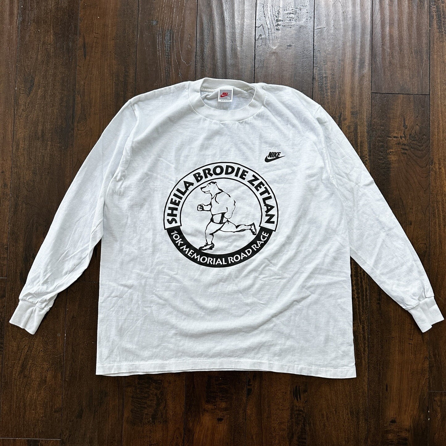 Nike Vintage T Shirt 90s Polar Bear Sheila Brodie Zetlan Running Marathon RARE