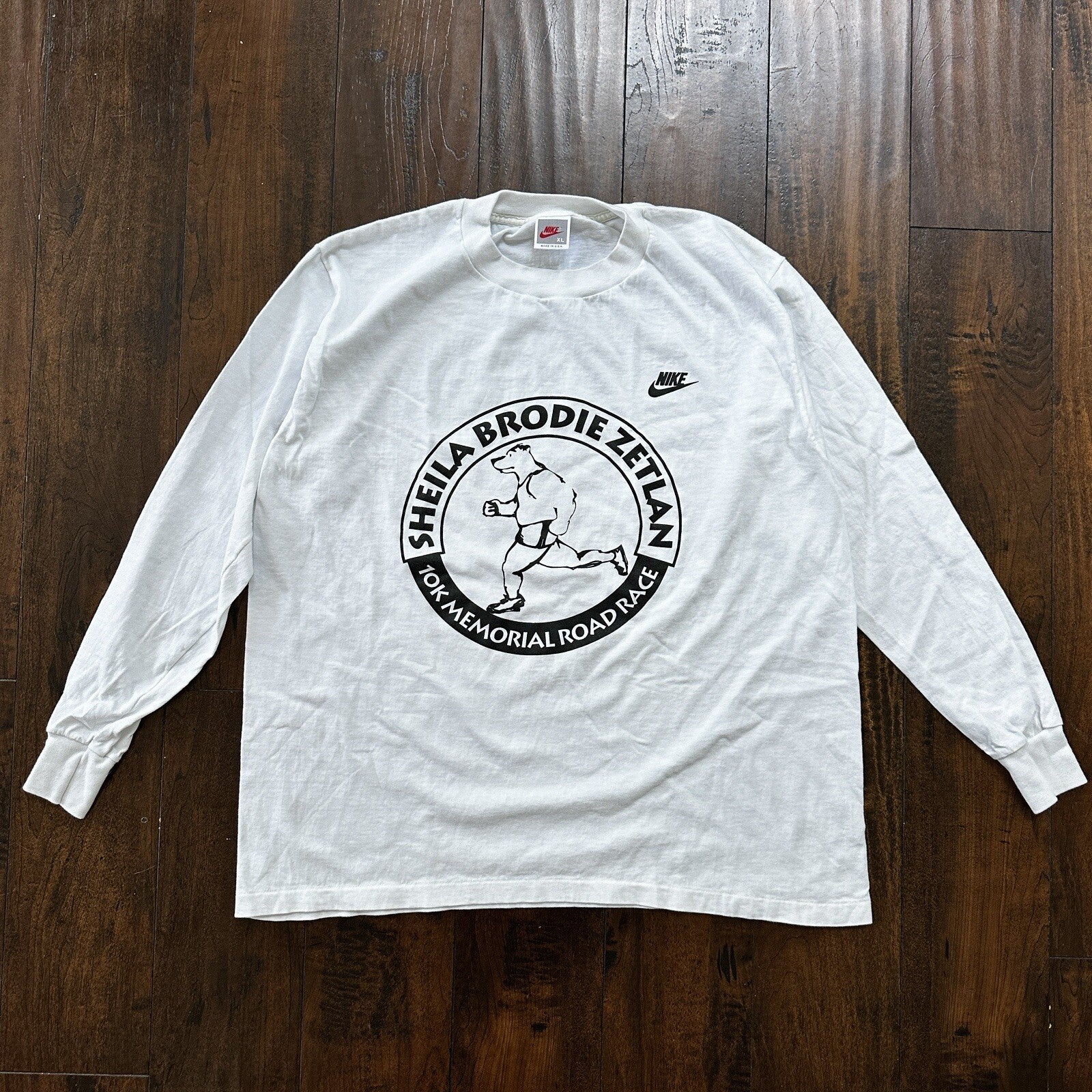 Nike Vintage T Shirt 90s Polar Bear Sheila Brodie Zetlan Running Marathon RARE