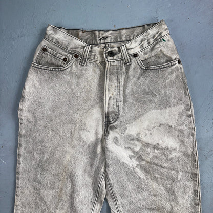 Levis 501 Vintage Jeans Women's Size 5 Gray Button Fly 22x29 USA Acid Wash