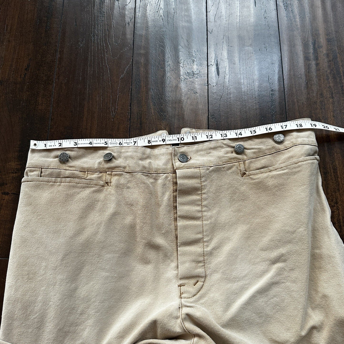 VTG Mens Frontier Maker USA Outdoor Pants Buckleback Cowboy 40 Tan Western