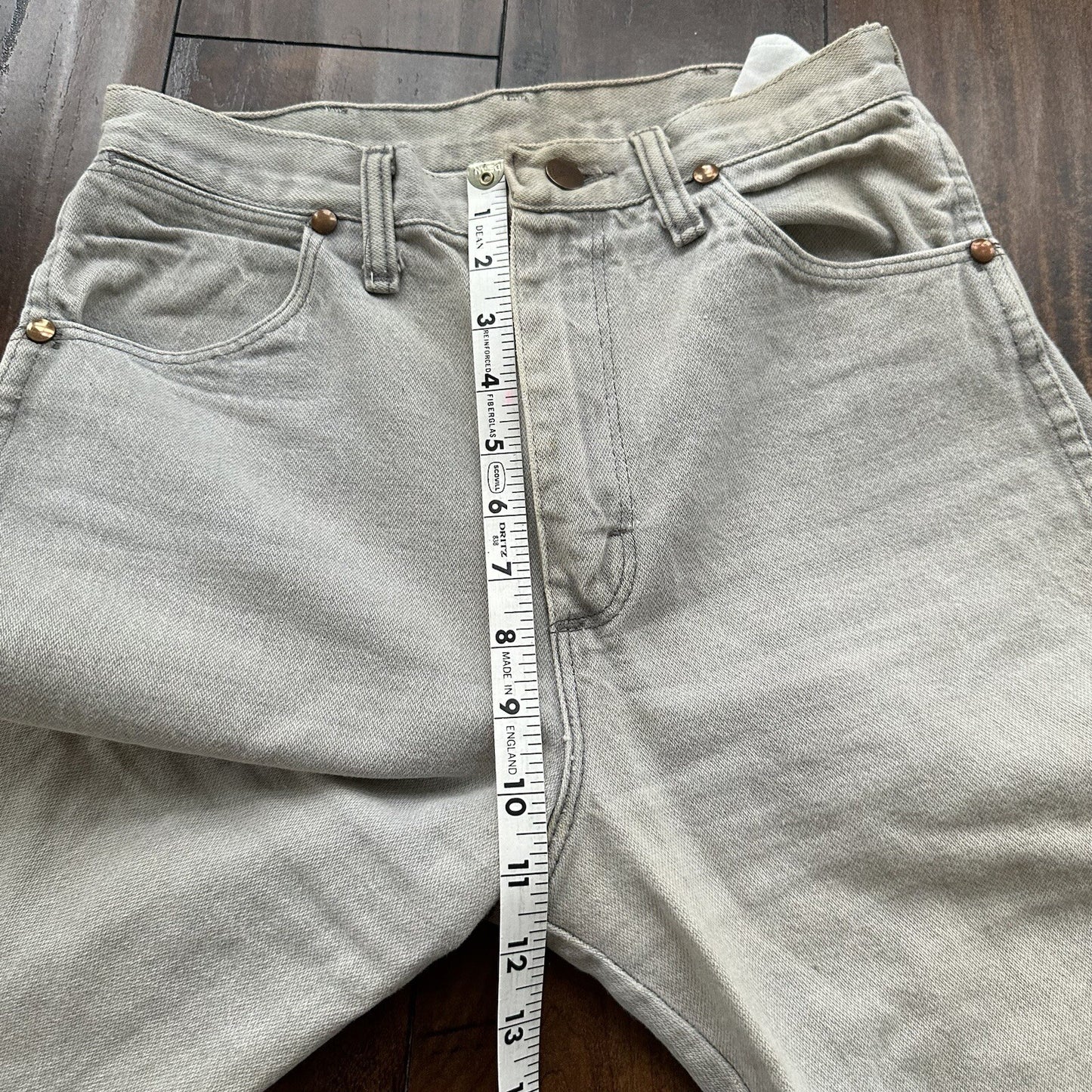 Vtg Wrangler COWBOY Jeans Womens 9 27x29 Gray Denim 13MGYG Pants USA 70s Scovill