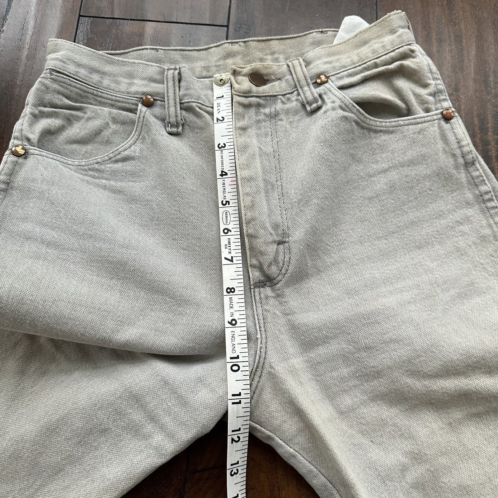 Vtg Wrangler COWBOY Jeans Womens 9 27x29 Gray Denim 13MGYG Pants USA 70s Scovill