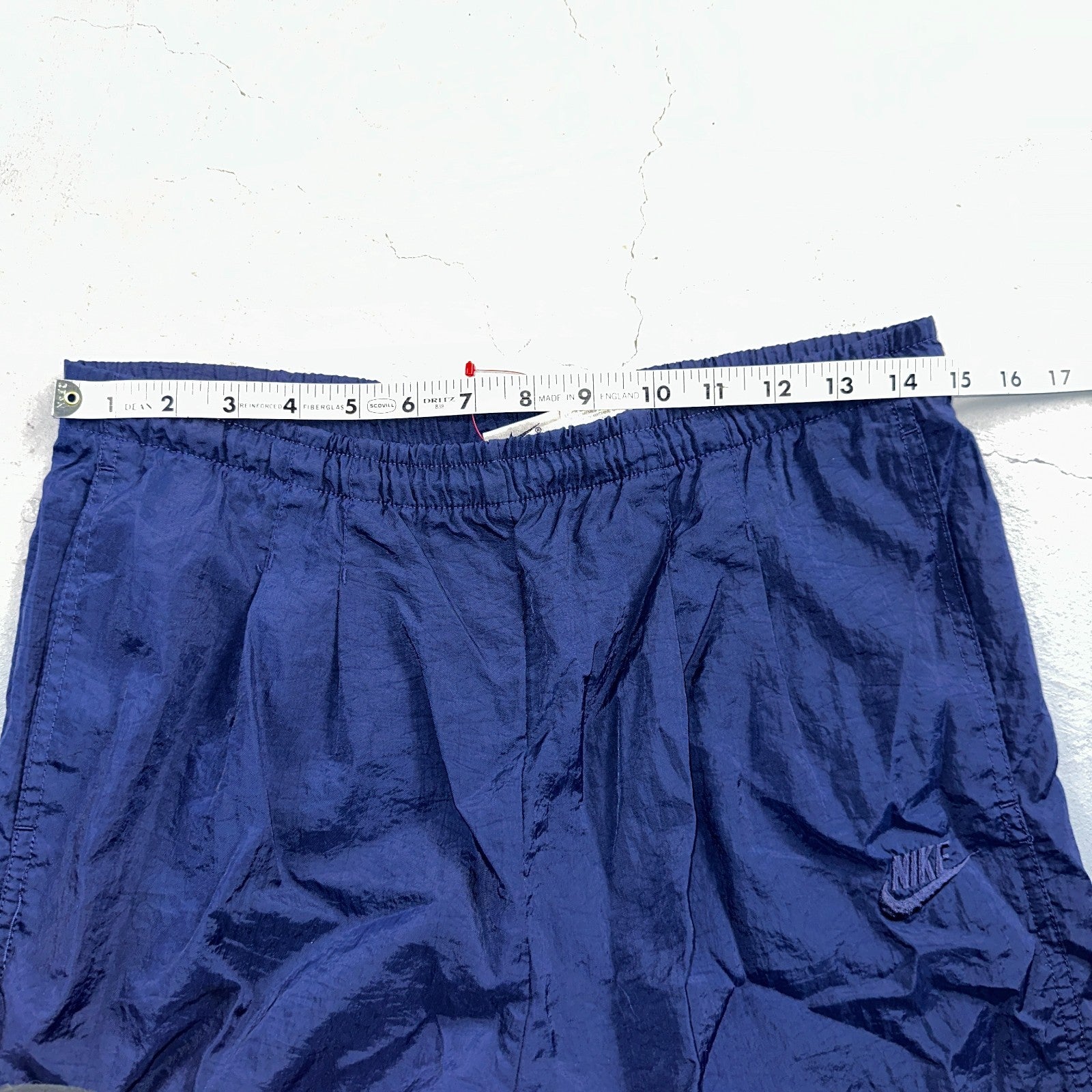 Nike VTG 90s Windbreaker Track Pants Ankle Zip Unlined Navy 1990s Essential