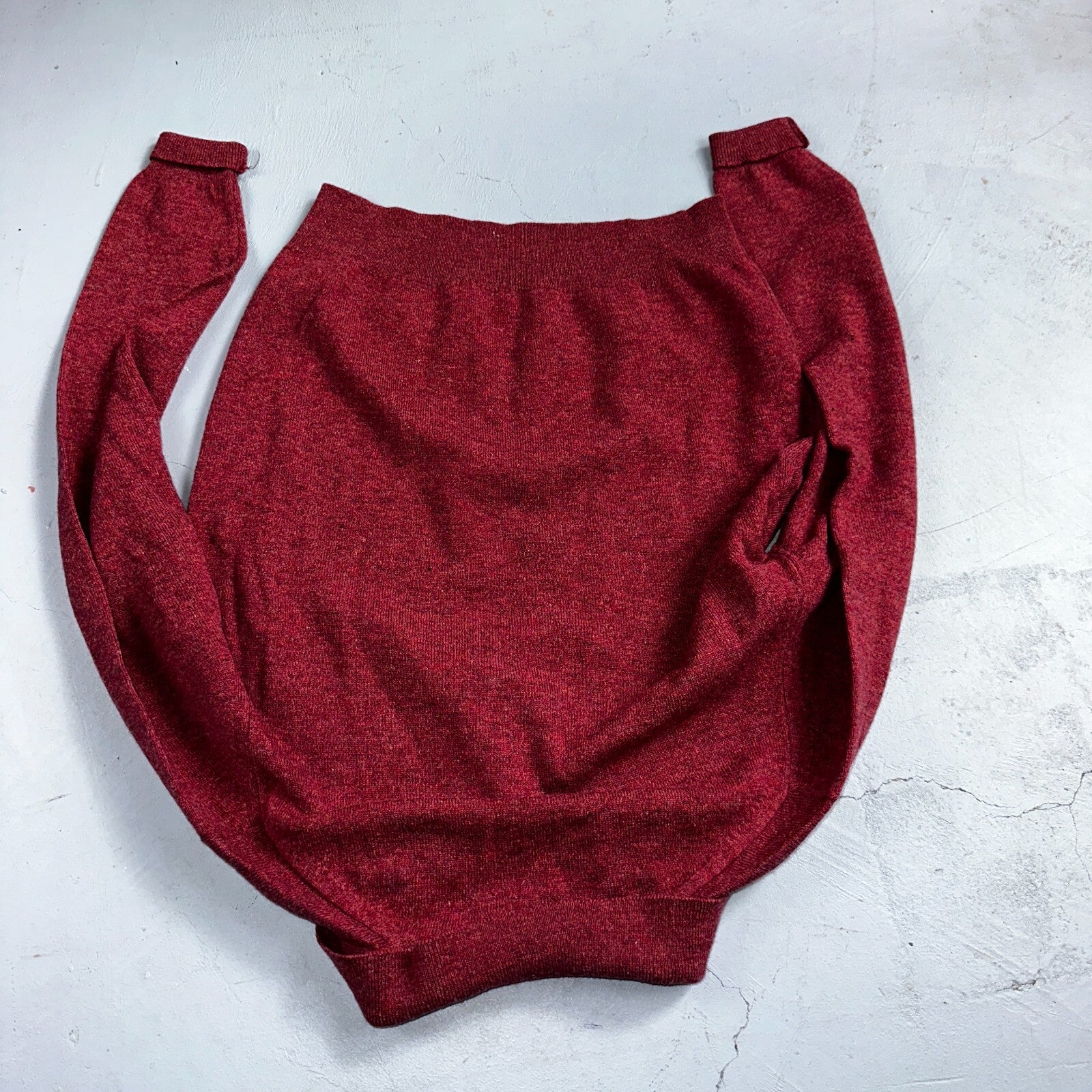 VTG Edinburg Woolen Mill Wool Cardigan Sweater Women’s M 1970s Red Lambswool