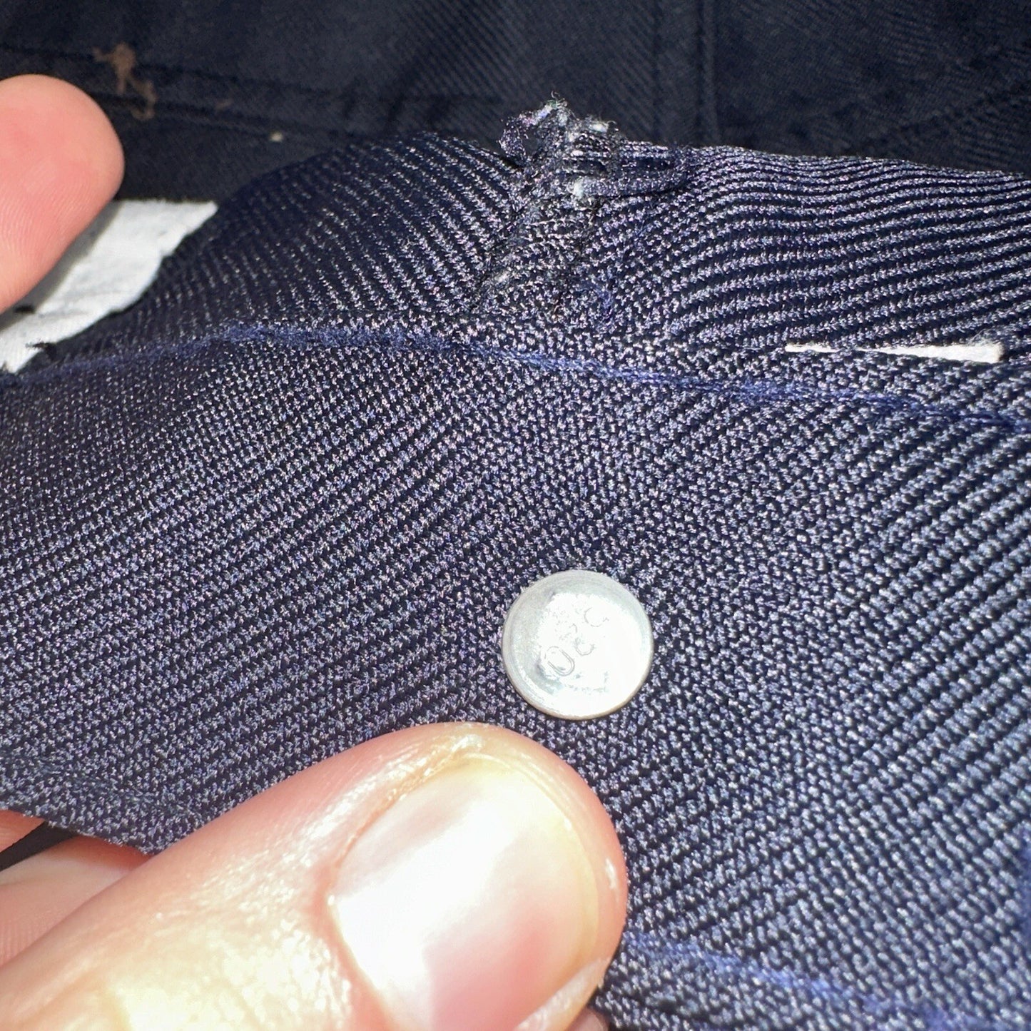 Levis 70s USA 517 36x32 Bootcut Pants Navy Blue Polyester Slacks Vintage 34x27