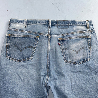 Levis 501 Vintage 90s USA XX Straight Leg Jeans Blue Light Wash 42x30 Act 41x26