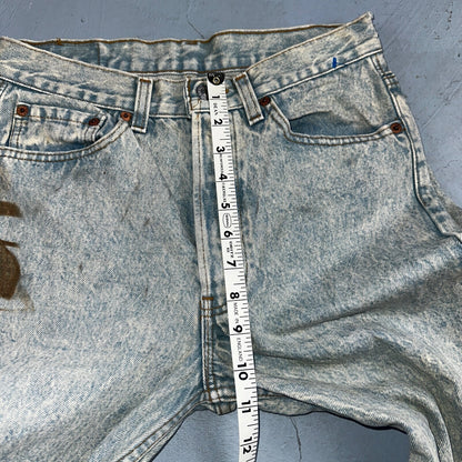 Levis 501 Vintage 90s USA XX Straight Leg Jeans Blue Light Wash 30x34 Act 27x34