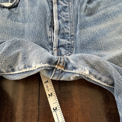 Levis Vintage 80s Redline Selvedge USA 501 Light Wash Jeans 70s 30x32 Act 28x29