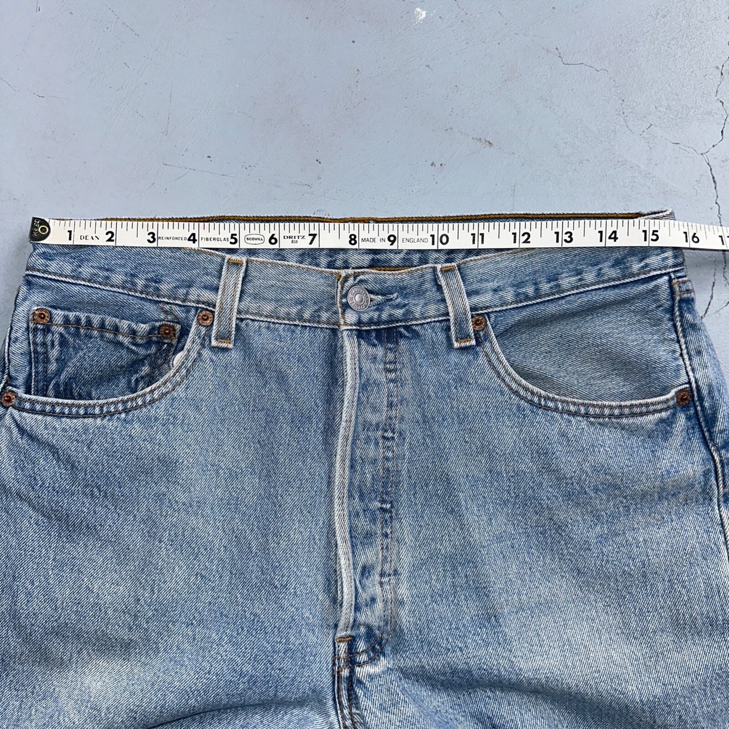 Levis 501 Vintage 90s Mexico Straight Leg Jeans 34x34 Y2K Light Wash Act 31x30