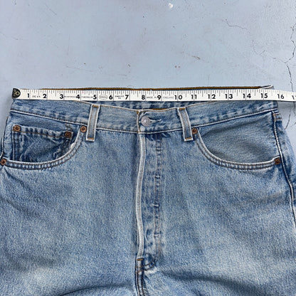 Levis 501 Vintage 90s Mexico Straight Leg Jeans 34x34 Y2K Light Wash Act 31x30