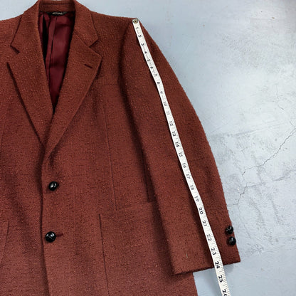 VTG Mens Suit 38 Jacket Sport Coat Rockabilly 80s 90s Red Orange Pierre Cardin