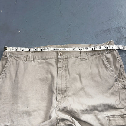 Vintage LL Bean Mens 36x30 Light Stonewashed Cargo Pants Trousers Beige 90s