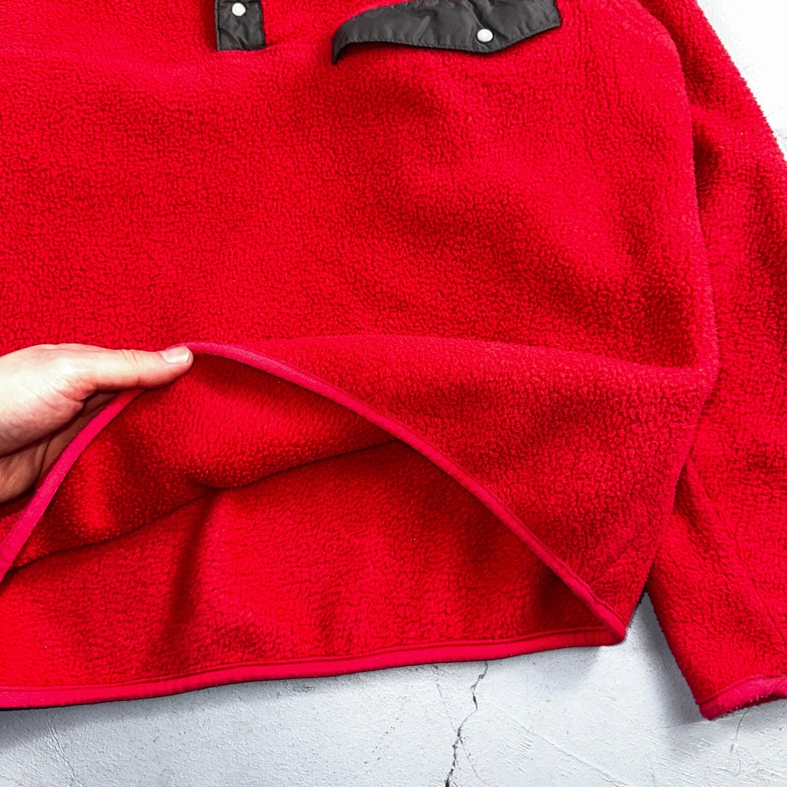 PATAGONIA Rare Vintage Snap-T Pullover Fleece Jacket 90s USA Made Pink Gray SZ M