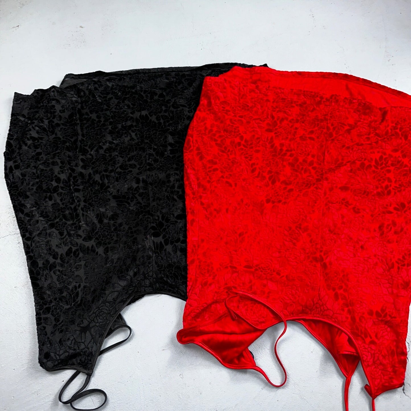 Soft Sensations 80s VTG Women's Lace Trim Satin Mini Slip Lingerie Dress Lot 2