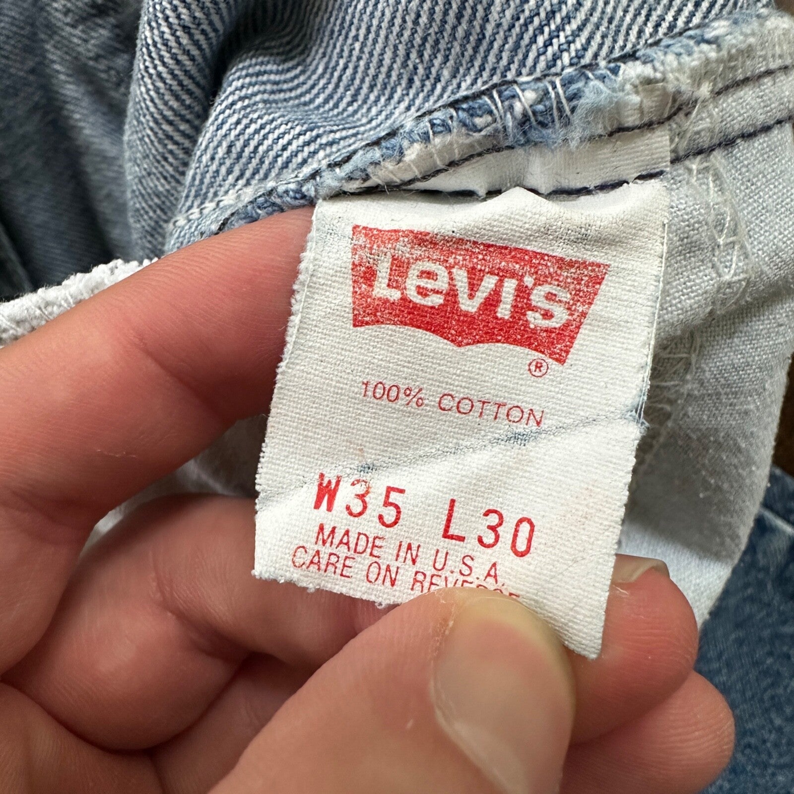 Levis 517 Vintage 90s USA Orange Tab Bootcut Flare Blue Jeans 35x30 Act 32x28