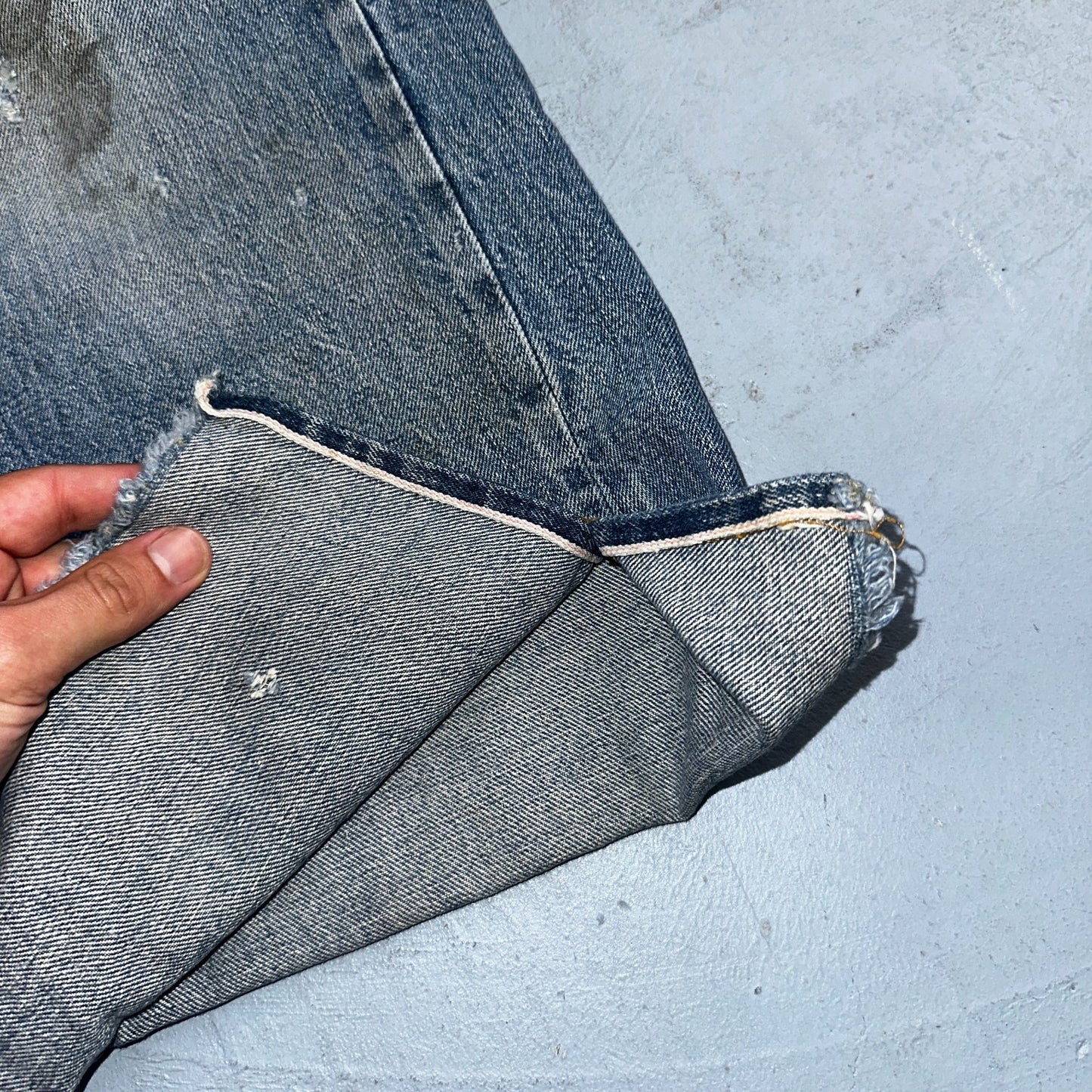 Levis 501 Vintage 70s SS Redline Selvedge USA XX Jeans Med Wash 48x30 Act 43x22