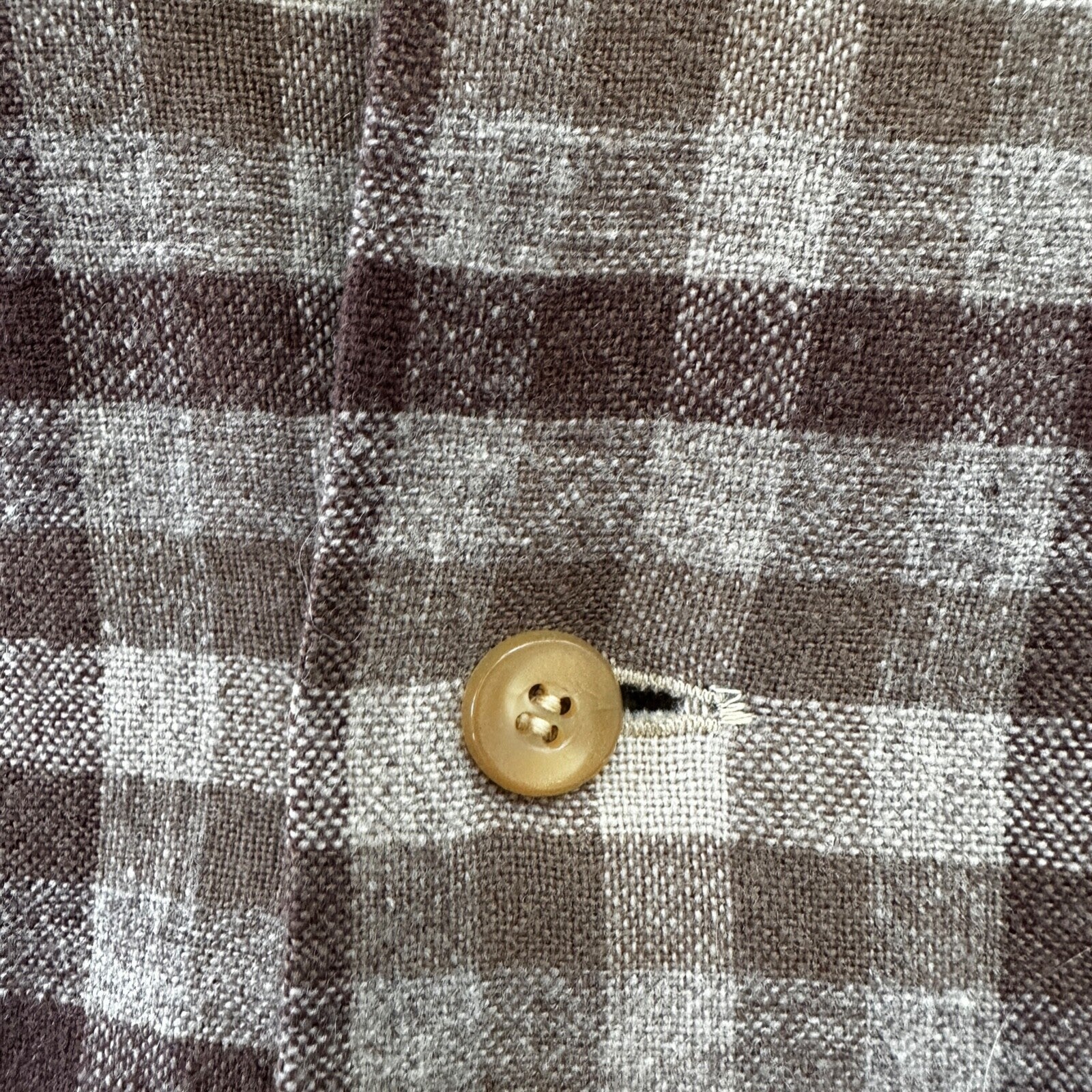 VTG 1950s Pendleton Board Shirt Loop Virgin Wool Plaid Flannel Shirt 50s Brown