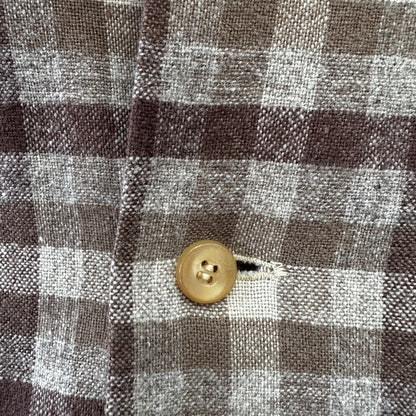 VTG 1950s Pendleton Board Shirt Loop Virgin Wool Plaid Flannel Shirt 50s Brown