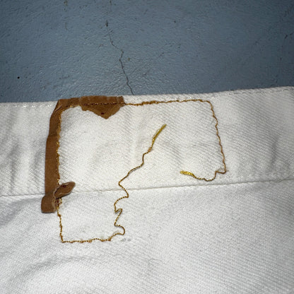 Levis 501 Vintage 80s USA XX Straight Leg Jeans White Light Wash 38x32 Act 35x31