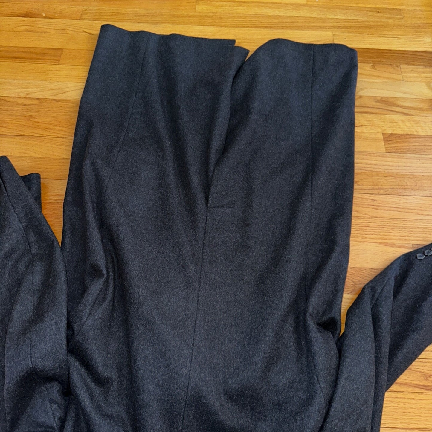 Silver Cloud Mens Coat 44R Black Cashmere Blend Italy Peacoat Jacket Long Winter