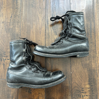 Vtg 1950s Chippewa Alert Zip Boots 8.5 Black Air Force Pilot SAC 50s Combat WWII