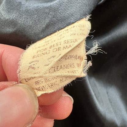 VTG 1950s Rockabilly Black Leather Talon Jacket Men 40 Zip 50s 60s 1960s Bike