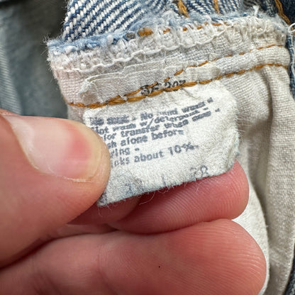 Levis Vintage 80s Redline Selvedge USA 501 XX Jeans 66 70s Light 33x38 Act 30x33