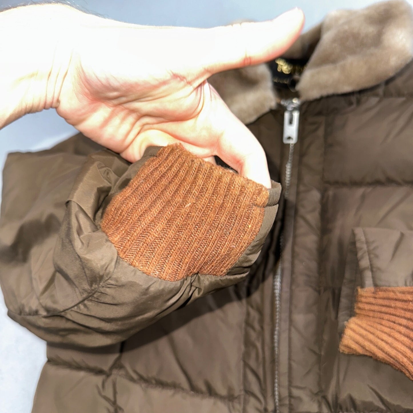 Vintage Tempco Goose Down Insulated Puffer Jacket Brown Size 14 USA 1970s 70s