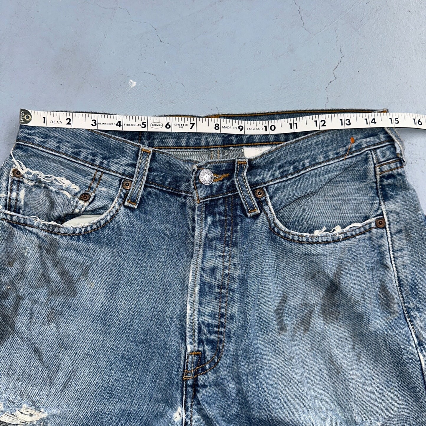 Levis 501 Vintage Y2K Mexico Straight Leg Jeans 31x32 90s Med Wash Act 30x30