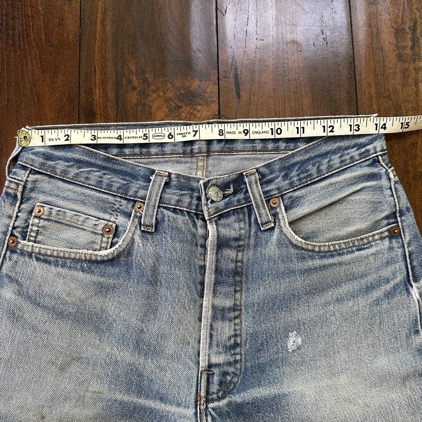 Levis Vintage 80s Redline Selvedge USA 501 XX Jeans 66 70s Light 30x33 Act 28x28