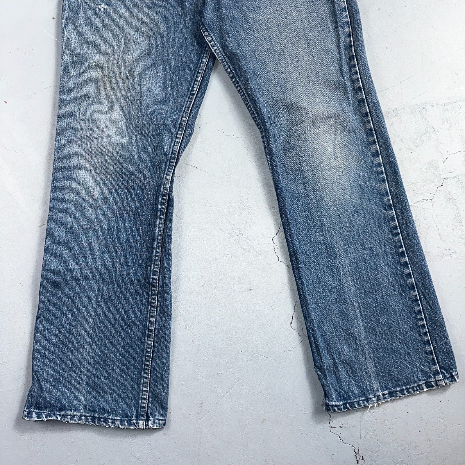 Levis 517 Vintage 80s USA Orange Tab Bootcut Flare Blue Worn Jeans Act 32x28
