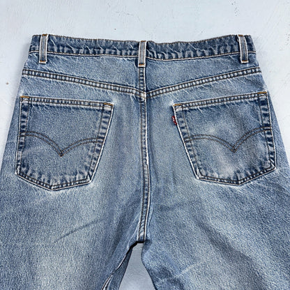 Levis 517 Jeans Mens 36x34 Black Denim Bootcut Red Tab USA Vintage 90s 34x32