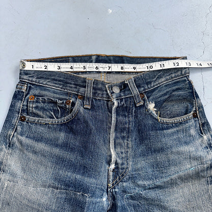Levis 501 Big E Vintage 60s Redline Selvedge USA XX 1960s Jeans 66 Act 26x25