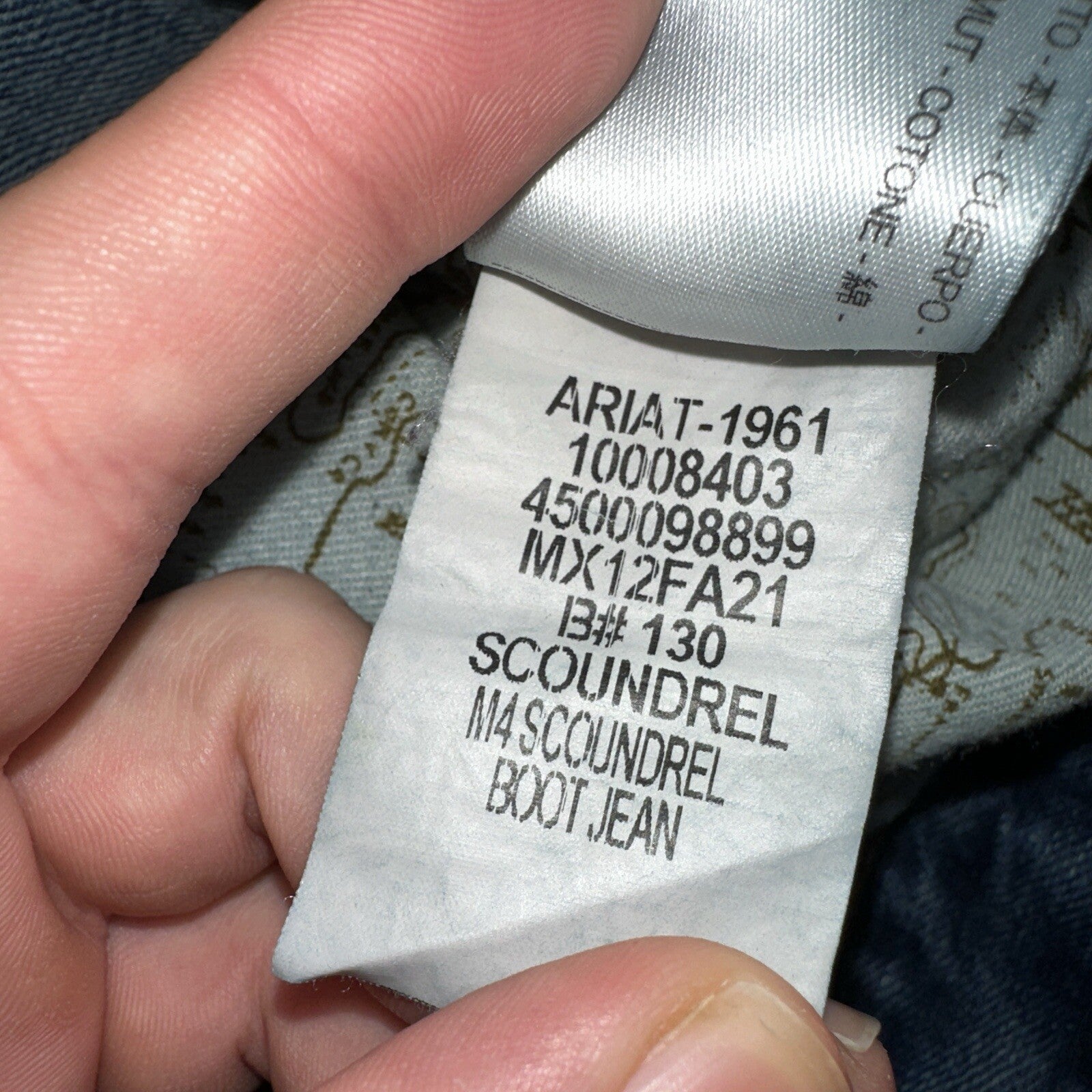 Ariat Jeans Mens 36x34 Blue M4 Boot Cut Relaxed Coltrane Jeans Denim Medium Wash